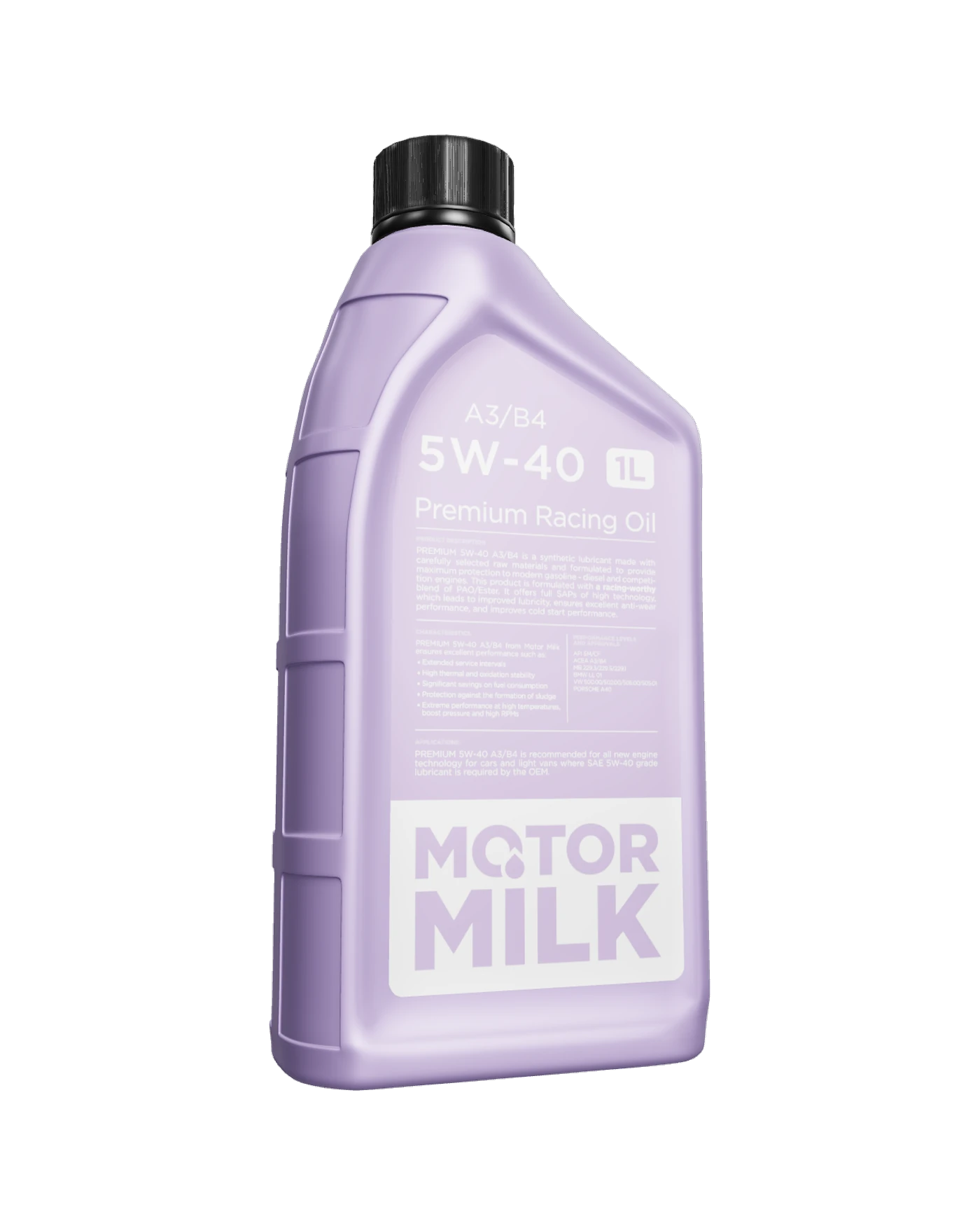 Botella Motor Milk 5W-40 Premium Racing Oil