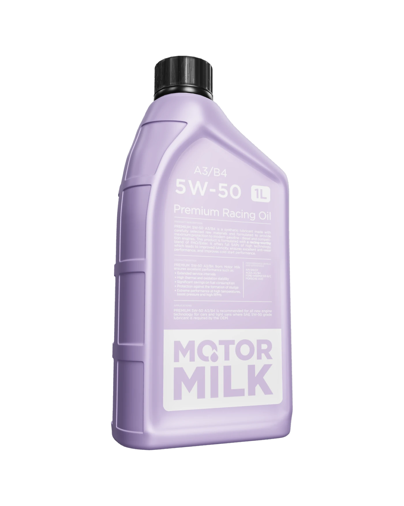 Botella Motor Milk 5W-50 Premium Racing Oil